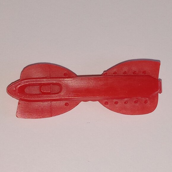 🎯 10 for $10 / Vintage Kids Small Plastic Red Bow Barette Barrette - Picture 3 of 5